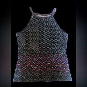 Juniors Large Black and Red NOBO Top